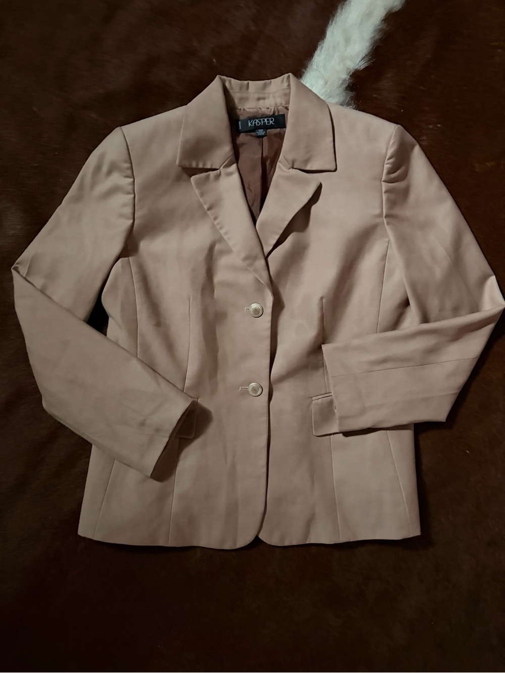 Kasper Women's khaki Collar Blazer